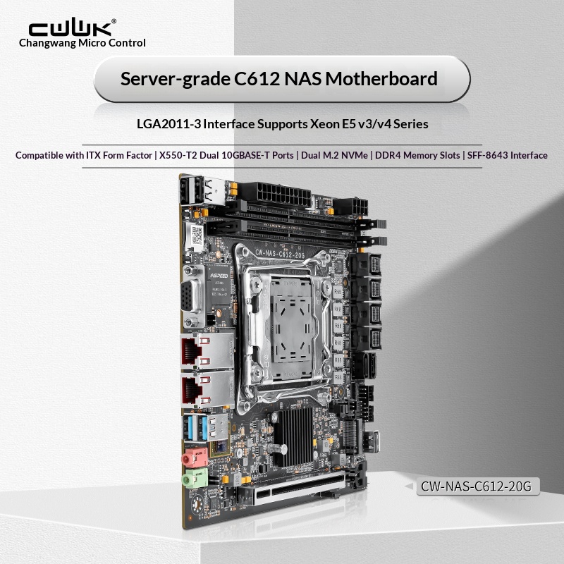 C612 LGA 2011-3 Xeon X99 Mothe - đánh giá và giá Nas Motherboard 8 Sata Mini Itx
