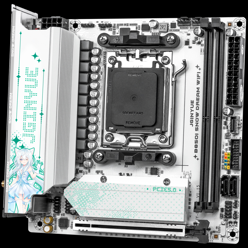 JGINYUE B850i Snow Dream WiFi  - đánh giá và giá Nas Motherboard 8 Sata Mini Itx