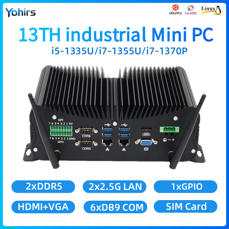13th Fanless Mini Industrial P - đánh giá và giá Fanless Industrial Pc Rs485 Core I7