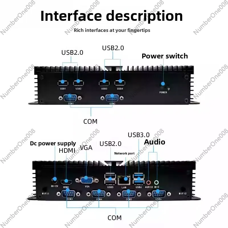 12th Gen Core I5/i7 Dual LAN D - đánh giá và giá Fanless Industrial Pc Rs485 Core I7