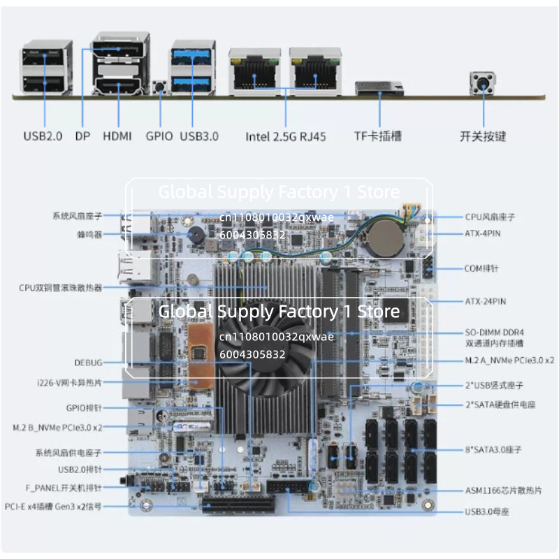 NAS Motherboard Mini ITX M11 w - đánh giá và giá Nas Motherboard 8 Sata Mini Itx