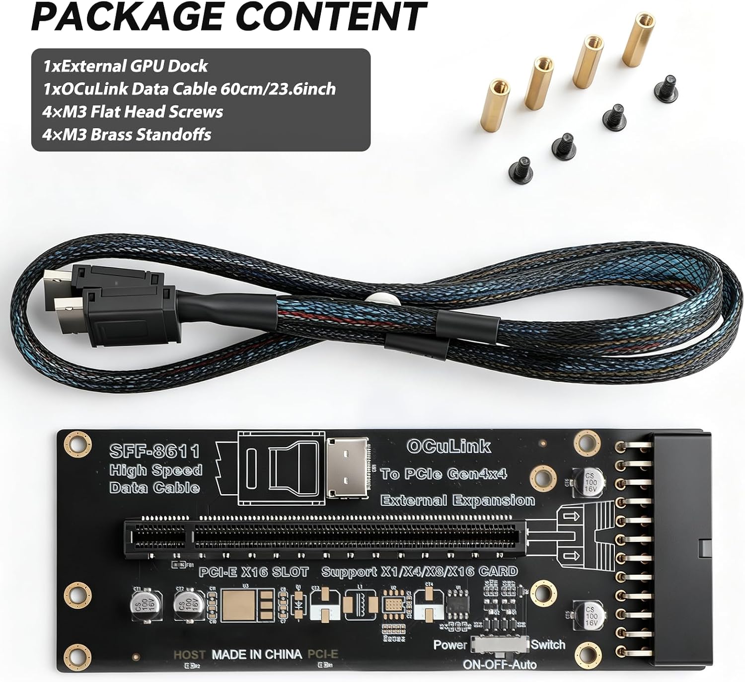 OCuLink PCIe 4.0 X4 64Gbps SFF - đánh giá và giá Oculink Egpu Mini Pc