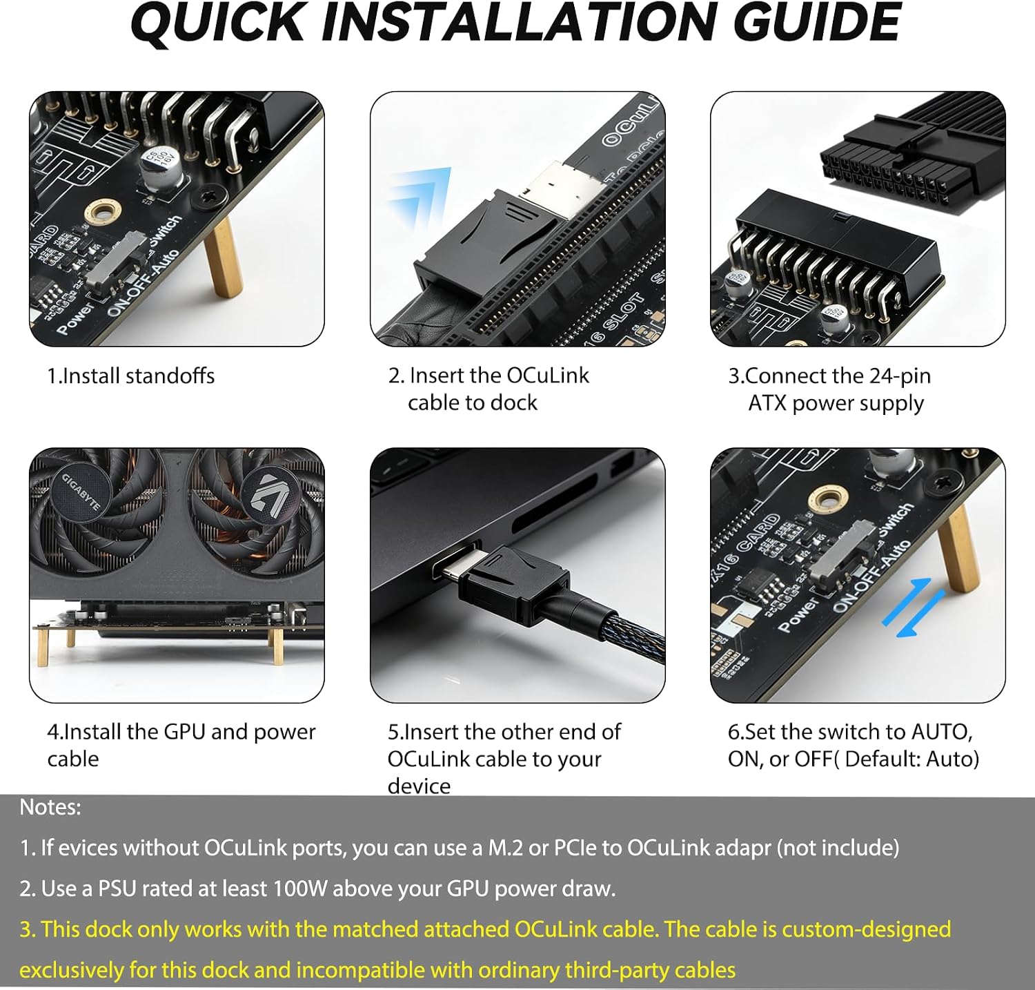 OCuLink PCIe 4.0 X4 64Gbps SFF - đánh giá và giá Oculink Egpu Mini Pc