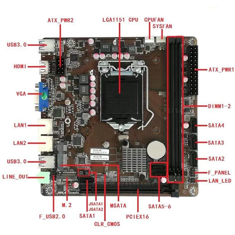 B365 Mini-ITX Motherboard LGA  - đánh giá và giá Nas Motherboard 8 Sata Mini Itx