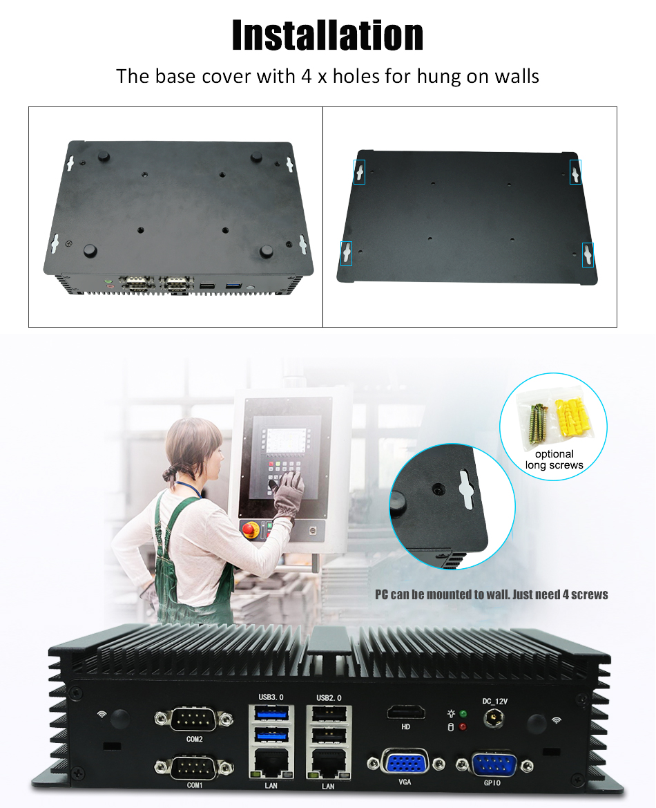 Fanless Embedded PC Intel Core - đánh giá và giá Fanless Industrial Pc Rs485 Core I7
