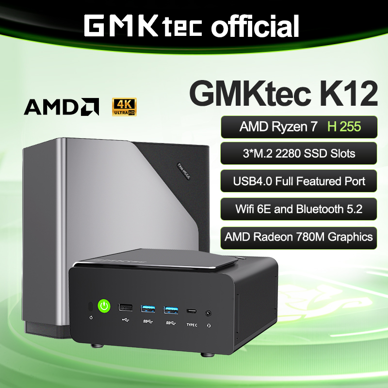 GMKtec K12 Mini PC AMD Ryzen™  - đánh giá và giá Oculink Egpu Mini Pc